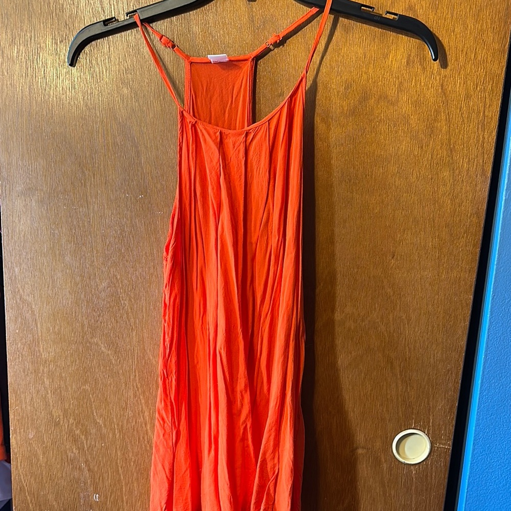 Vibrant Orange Sleeveless tank top